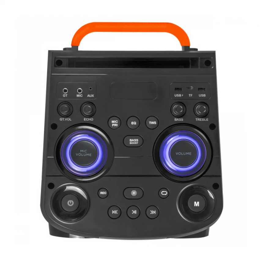 Zvucnik Mikado MD-103KP 200W, 12V 14000mAh USB, Bluetooth, micro SD crni