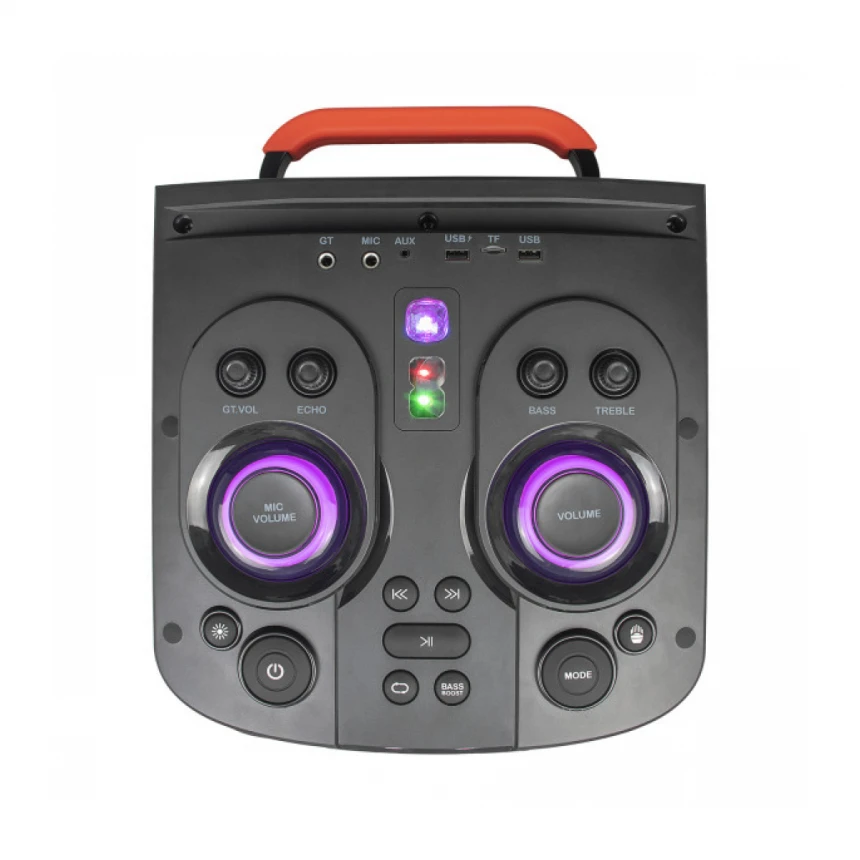 Zvucnik Mikado MD-104KP 200W, 12V 14000mAh USB, Bluetooth, micro SD crni