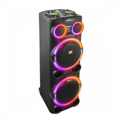 Zvucnik Mikado MD-104KP 200W, 12V 14000mAh USB, Bluetooth, micro SD crni