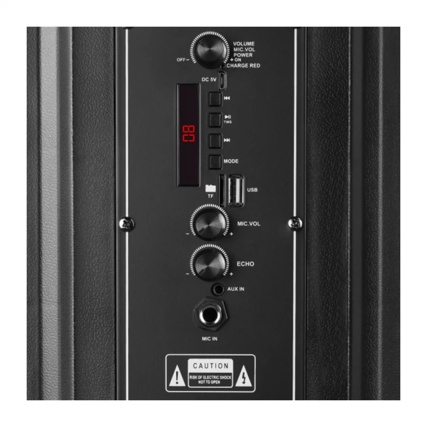 Zvucnik Mikado MD-BT609 20W, USB, Bluetooth, micro SD crni