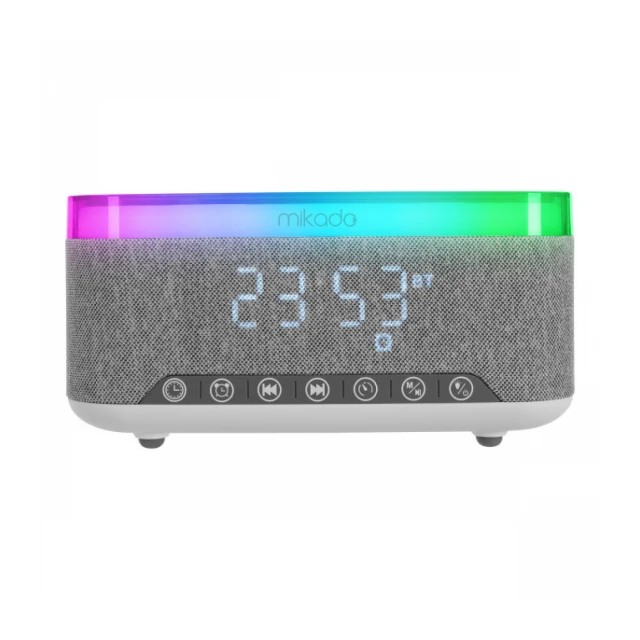 Zvučnik Mikado MD-W8 1200mah, 10W lampa/alarm/wireless punjač/sivi