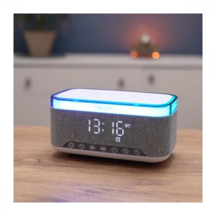 Zvučnik Mikado MD-W8 1200mah, 10W lampa/alarm/wireless punjač/sivi